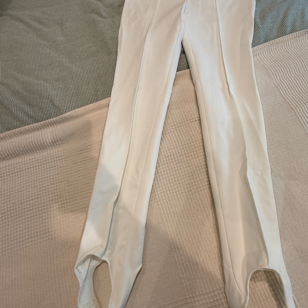 NWT Moncler Grenoble Women's Pants in White– Size TG 40 (US 26W?See measurement)